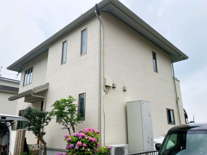 愛荘町A様邸　吹付塗装